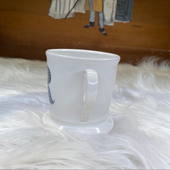 Anthropologie White Coffee Mug With Black Stylized Monogram "R" On Front - Picture 3 of 8